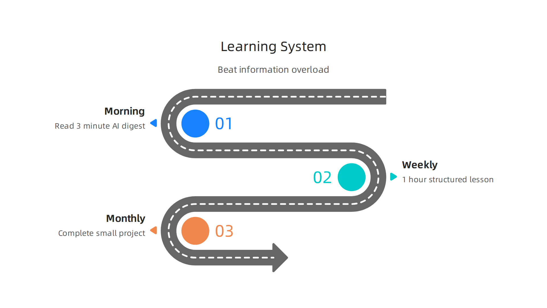 An infographic detailing a structured learning system for meta data scientists to manage information overload and stay sharp.