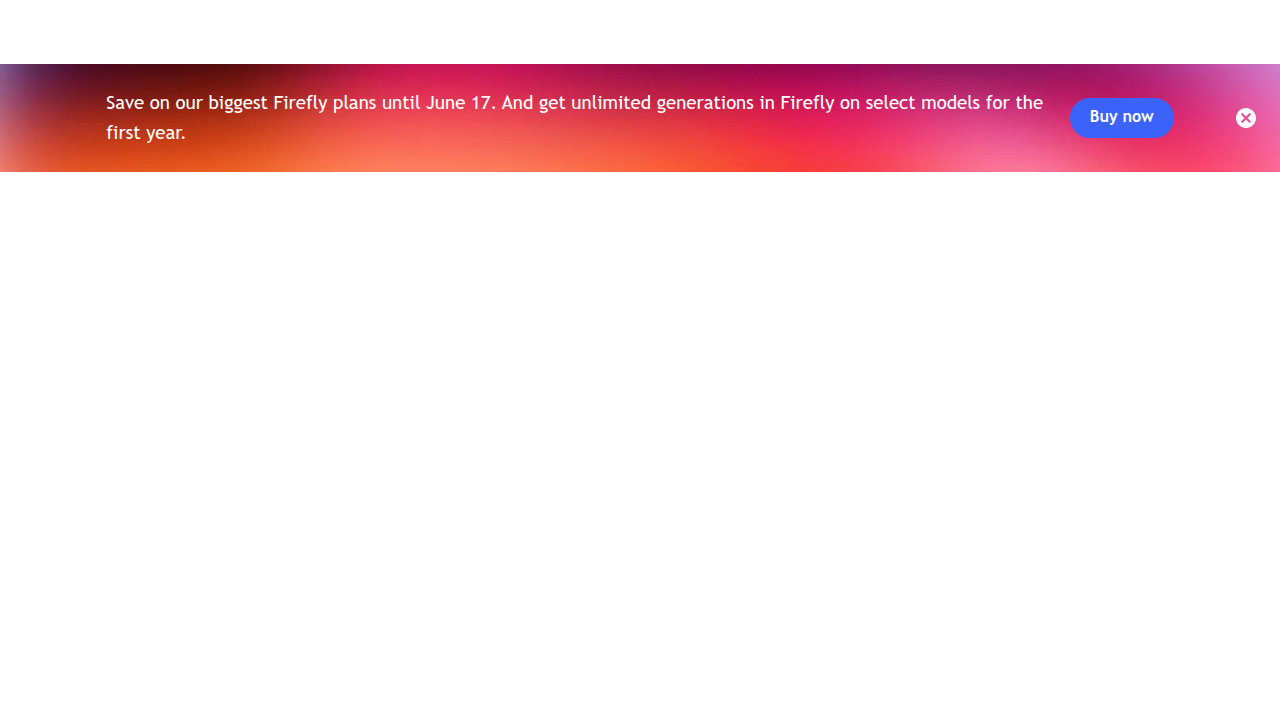 Adobe Firefly's product page, illustrating its features for graphic design and text effects within the Creative Cloud ecosystem.