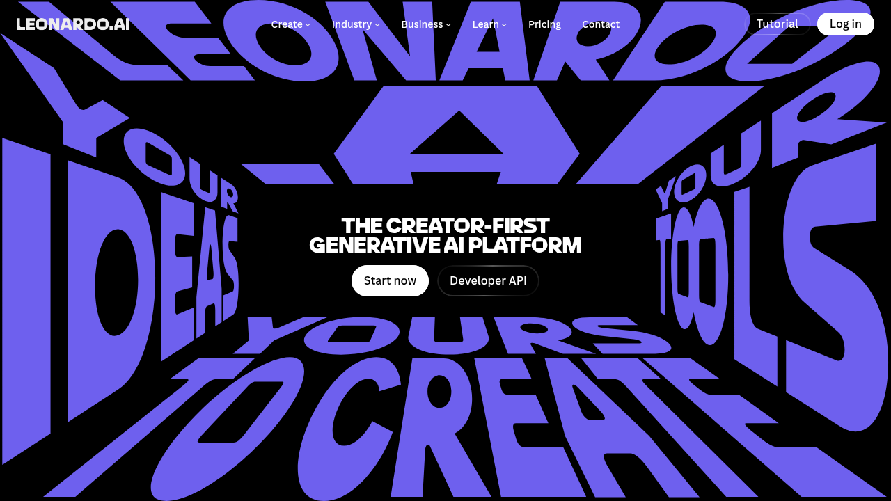 A view of the Leonardo AI platform, highlighting its community models and daily free token allowance for diverse creations.