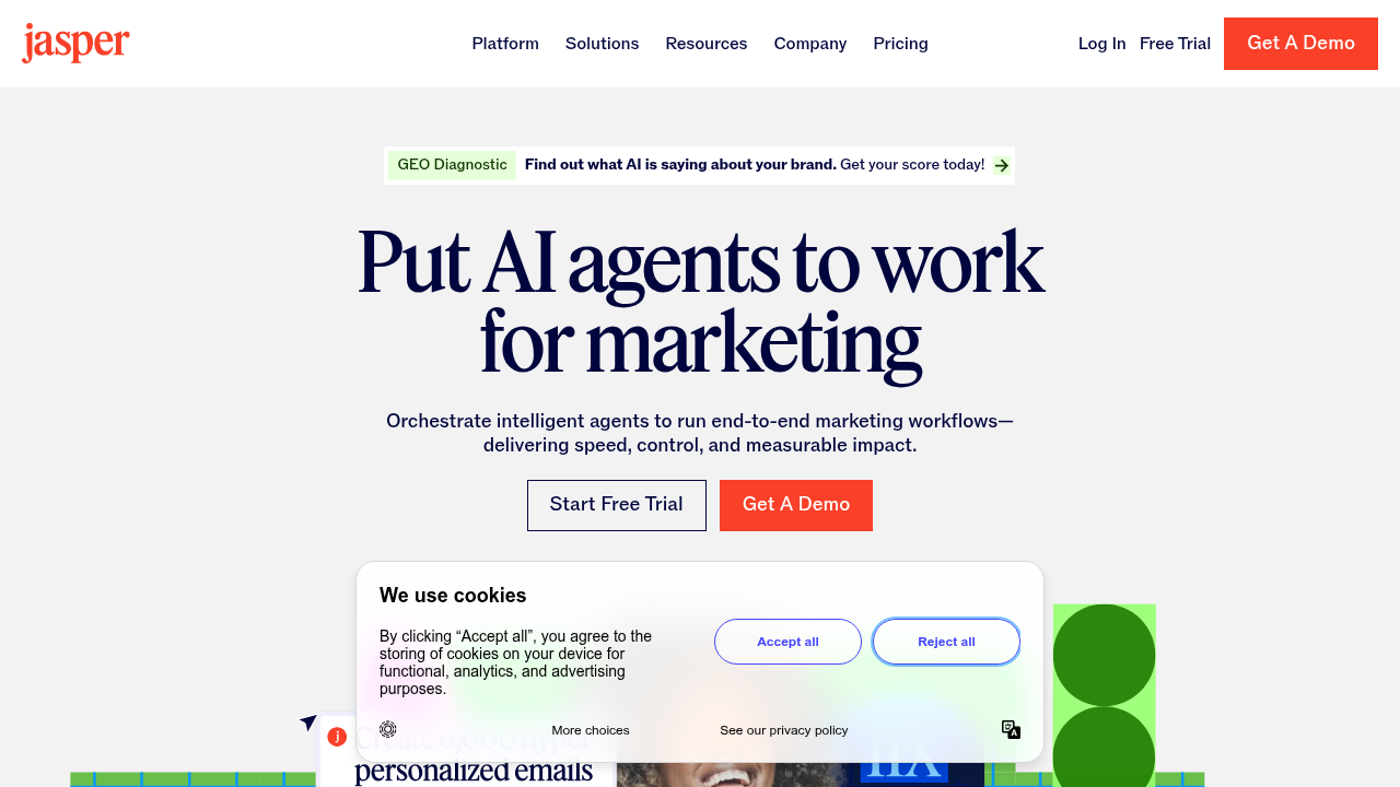 Jasper: an AI writing tool popular with bloggers for content creation.