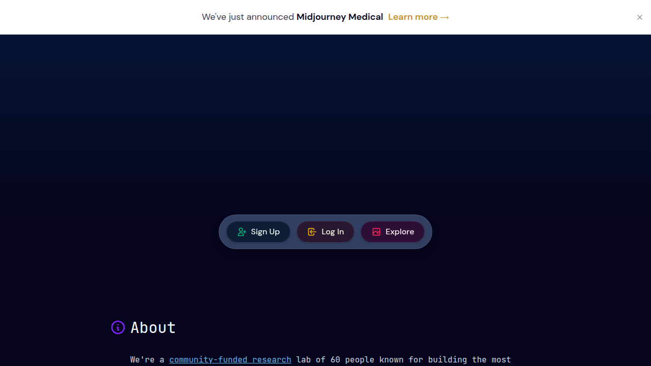 Explore the official Midjourney platform, renowned for its artistic quality and creative consistency in AI image generation.