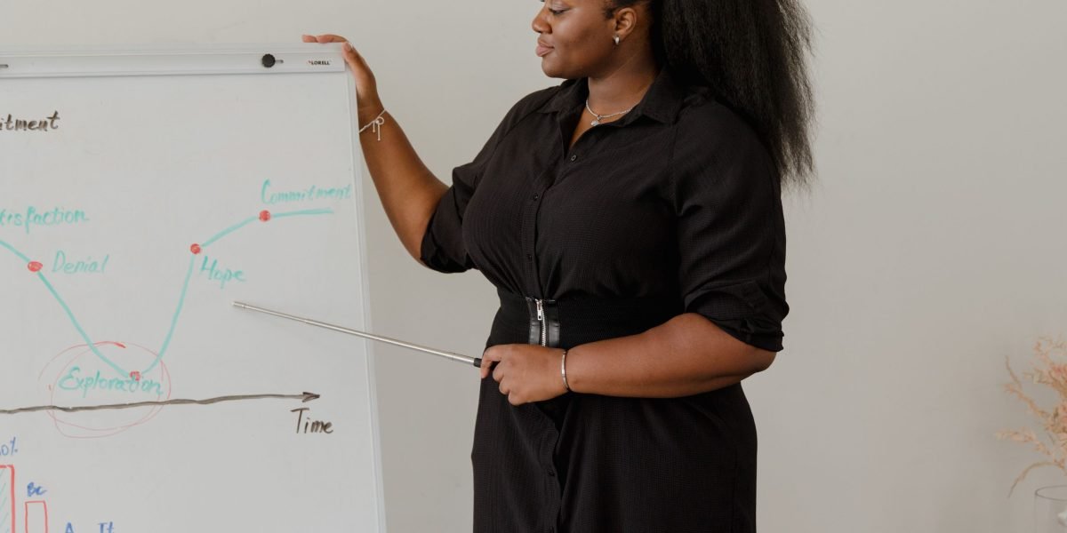 An individual mapping out career progression and learning goals, reflecting the continuous growth in data analytics.