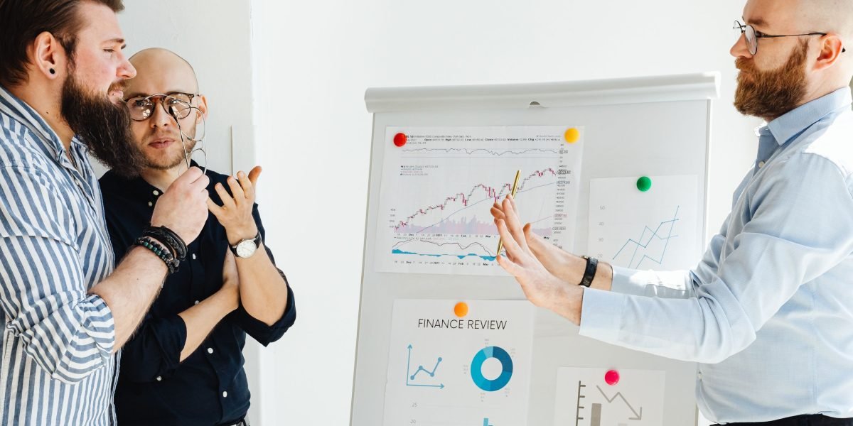 A team collaborating to make strategic business decisions, highlighting the outcome of data analysis.